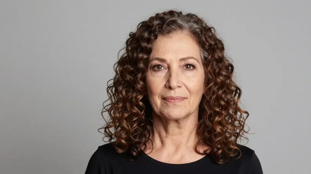 Shoulder Length Curls for Older Women