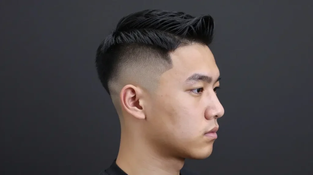 Side Part Comb Over with Fade