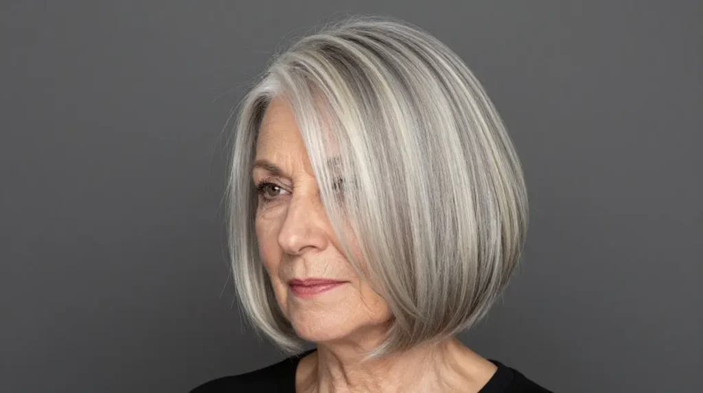 Silver Bob with Highlights