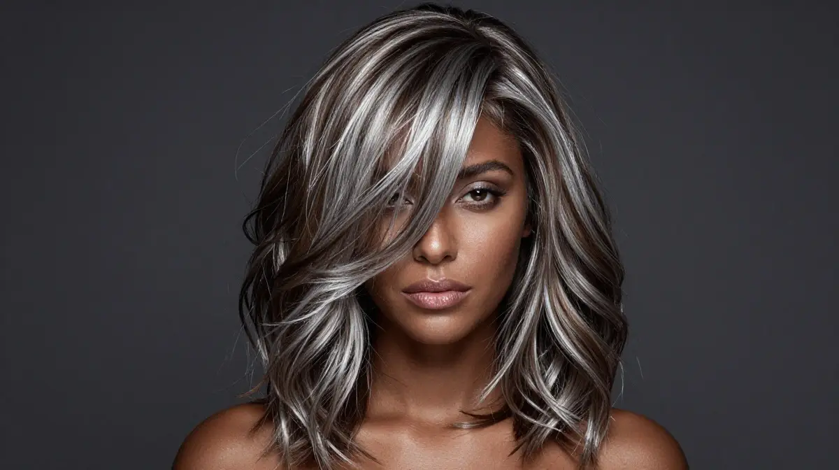 Silver Highlights for Dark Skin Tones