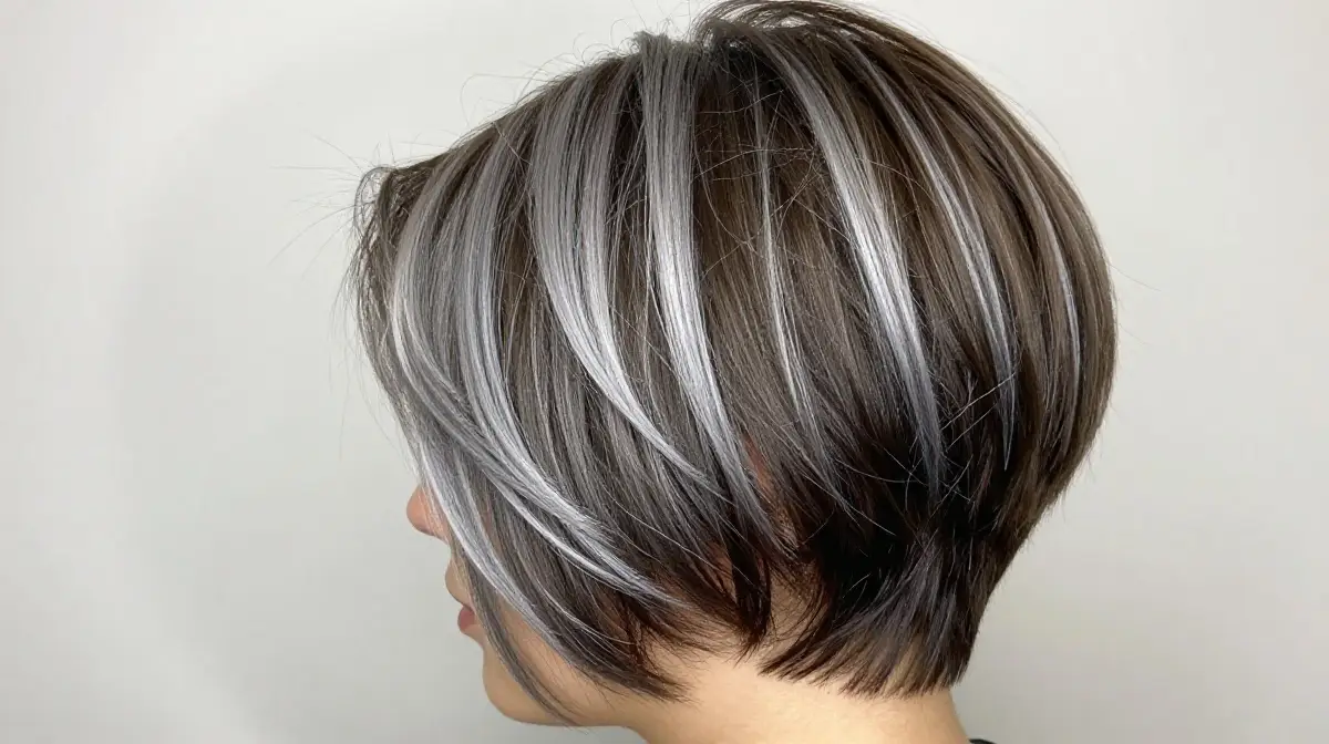 Silver Highlights for Short Brown Hair