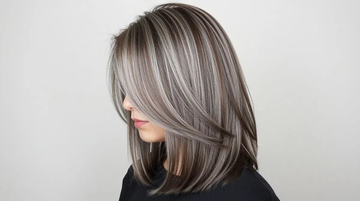 Silver Highlights with Brown Lowlights