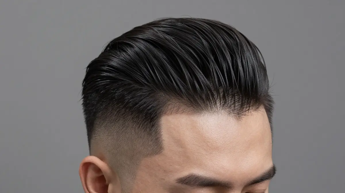 Slick Back with Mid Fade
