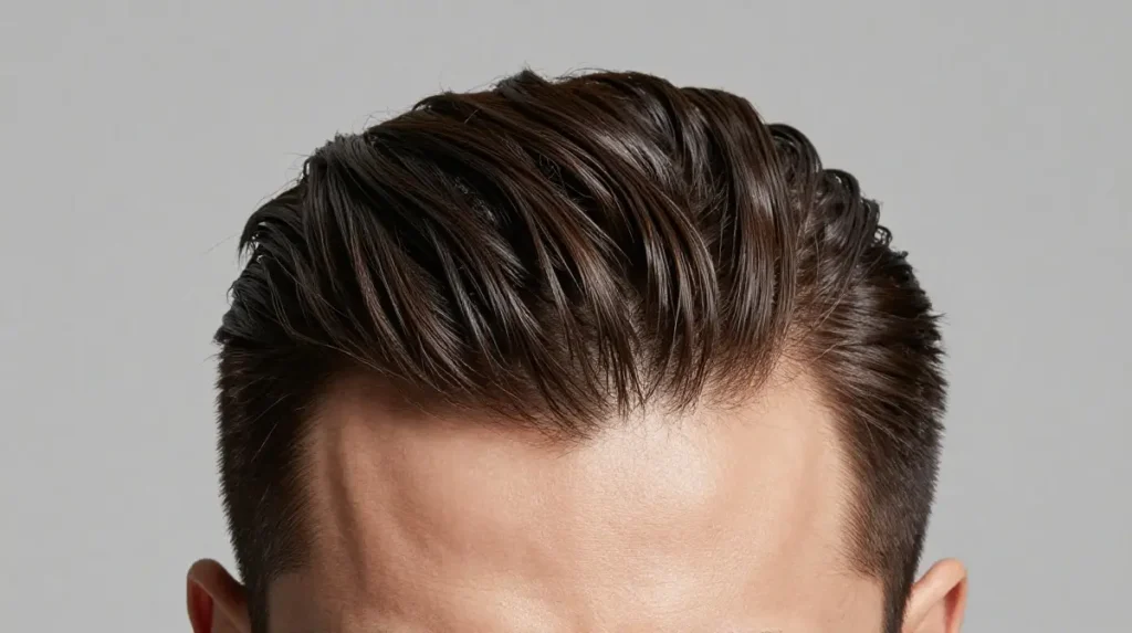 Slicked Back Middle Part