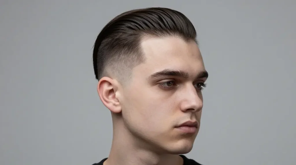 Slicked Back Undercut with Hard Part