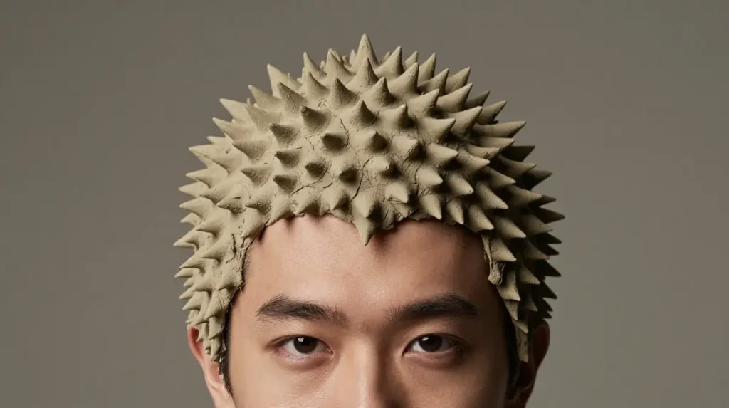 Spiky Textured Top for Triangle Face