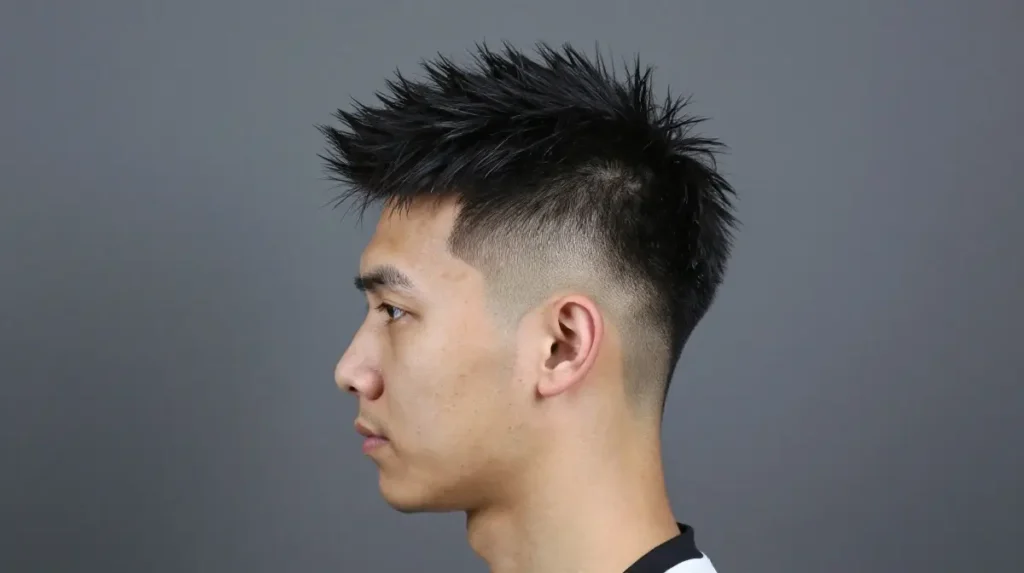 Spiky Top with High Fade