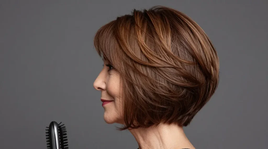 Stacked Bob for Fine Hair at 60