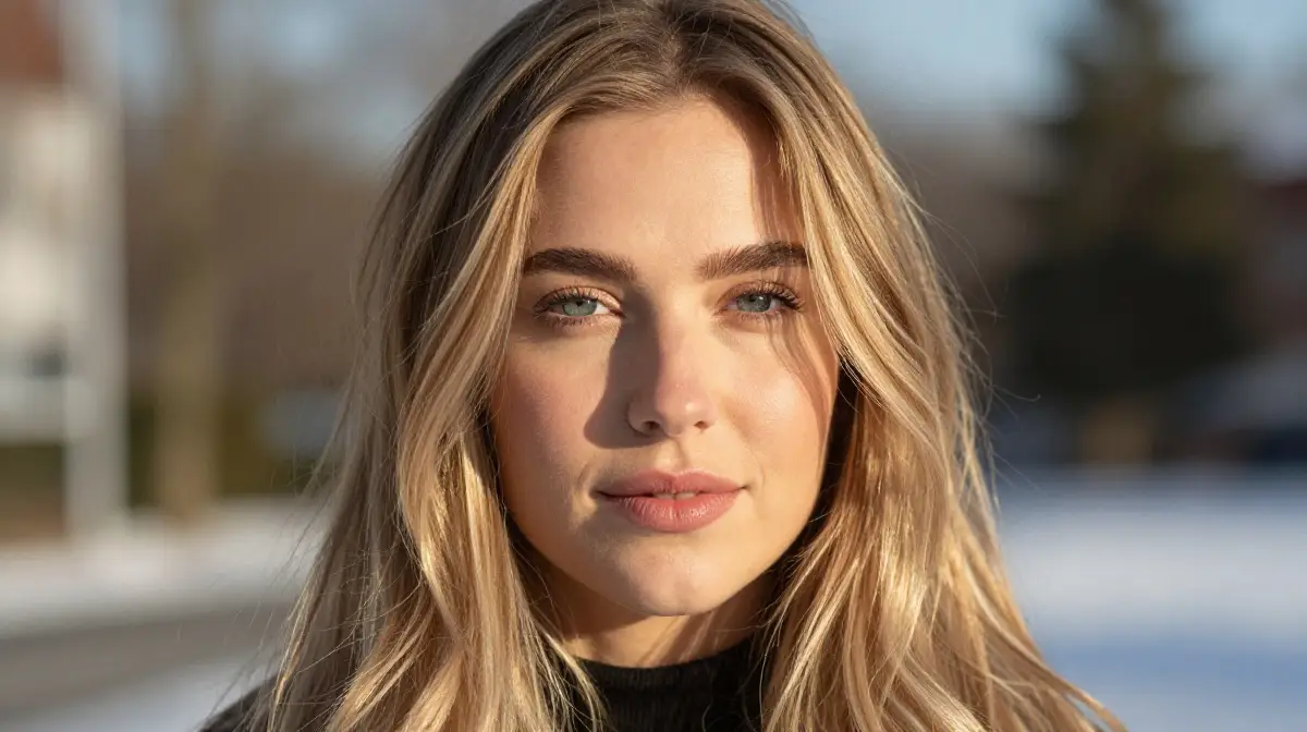 Subtle Sun-Kissed Winter Highlights
