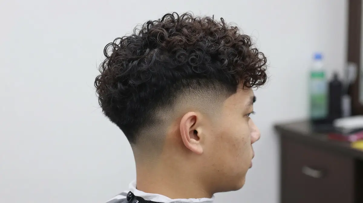 Taper Fade with Curly Hair