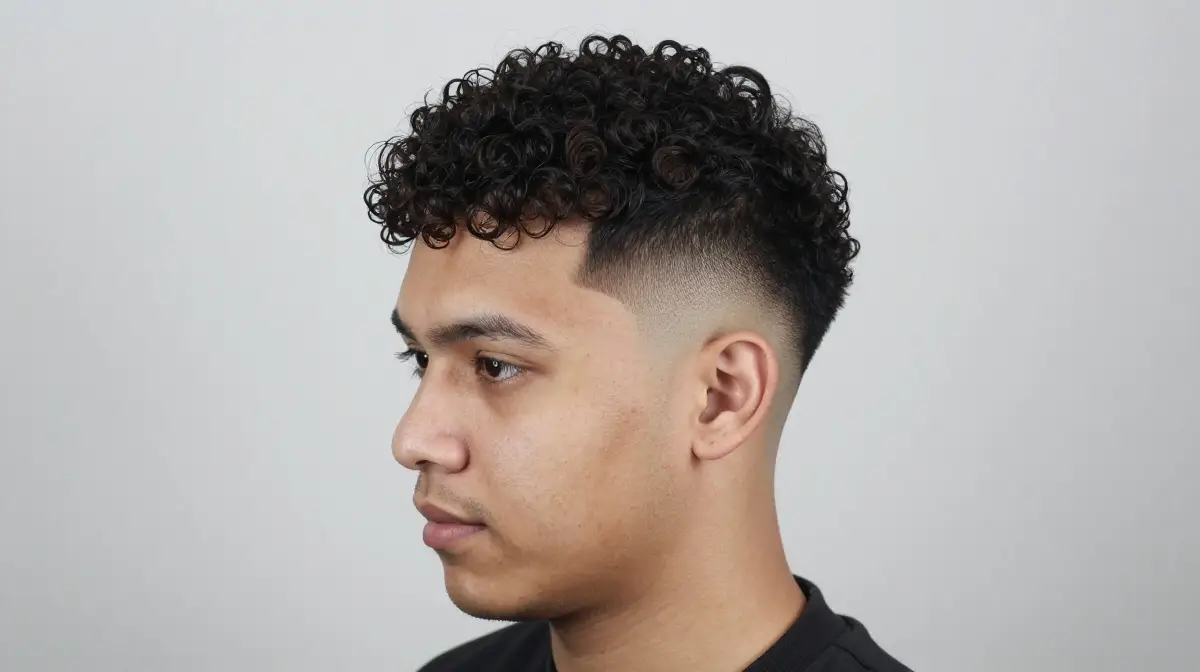 Taper Fade with Natural Curls