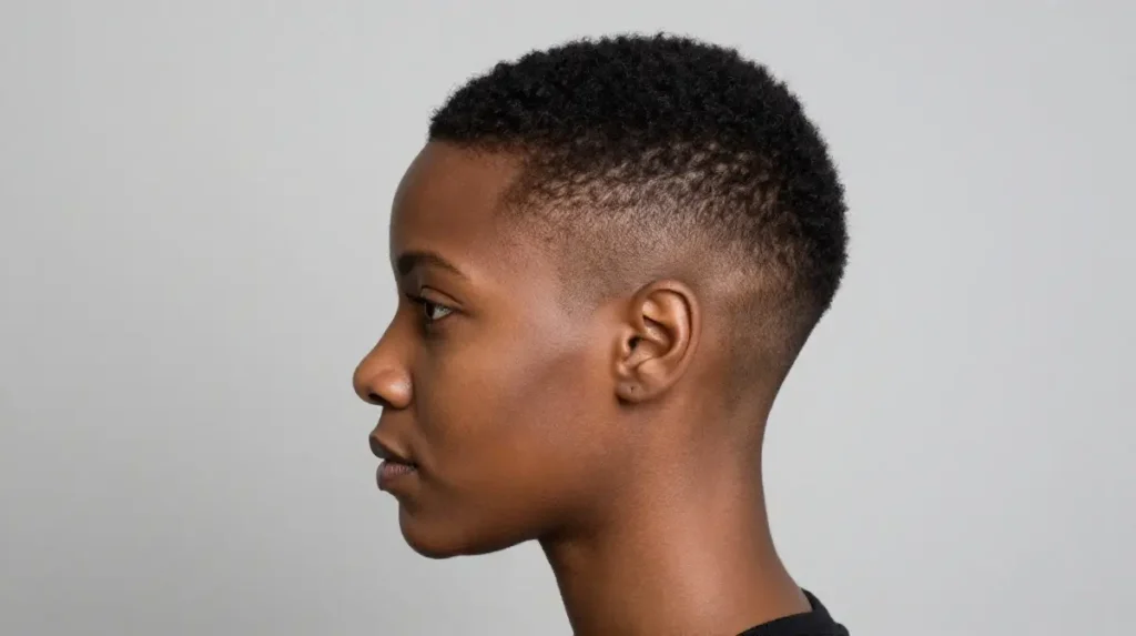 Tapered Pixie with Shaved Sides