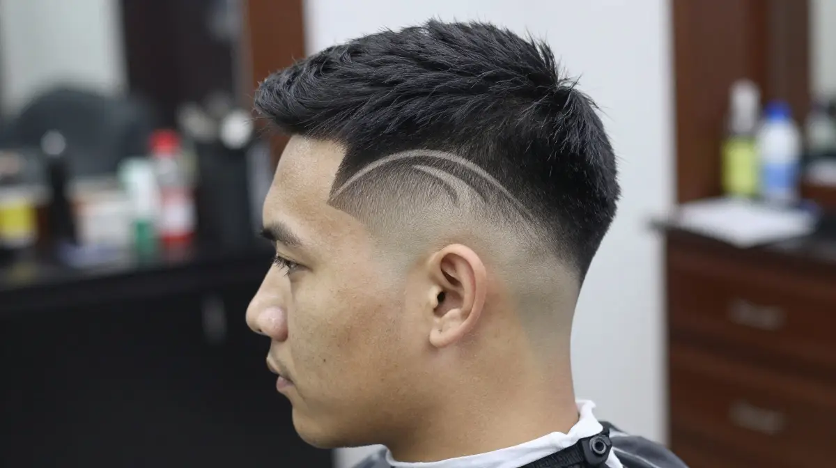 Temple Fade with Design