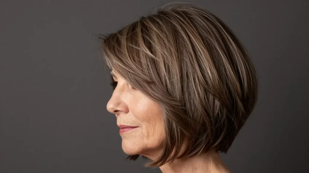 Textured Layered Bob for Fine Hair