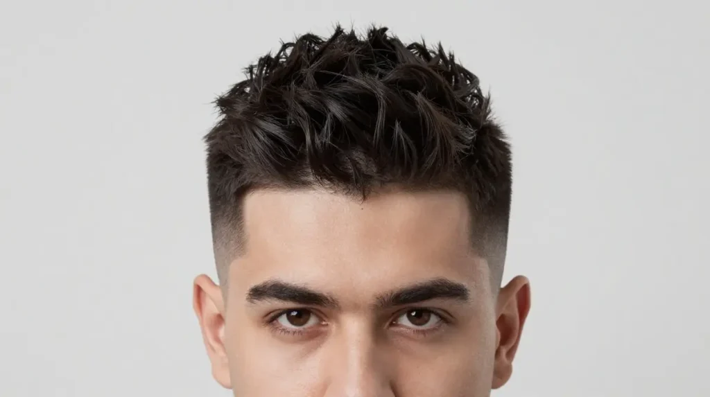 Textured Quiff for Diamond Face