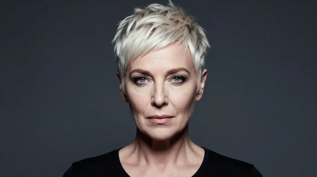 The Bold Pixie With Platinum Blonde Color