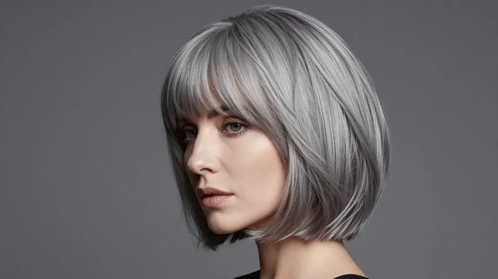 The Gray Hair Medium Shag
