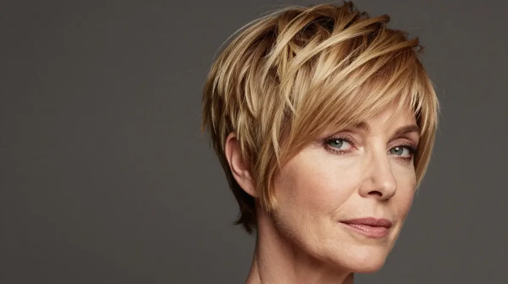 The Pixie Cut With Wispy Bangs for a Softer Edge