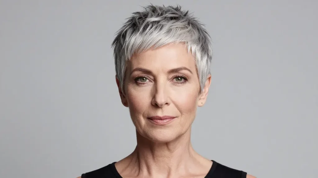 The Silver Pixie Cut With Choppy Ends