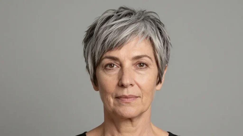 The Textured Gray Pixie for Natural Hair