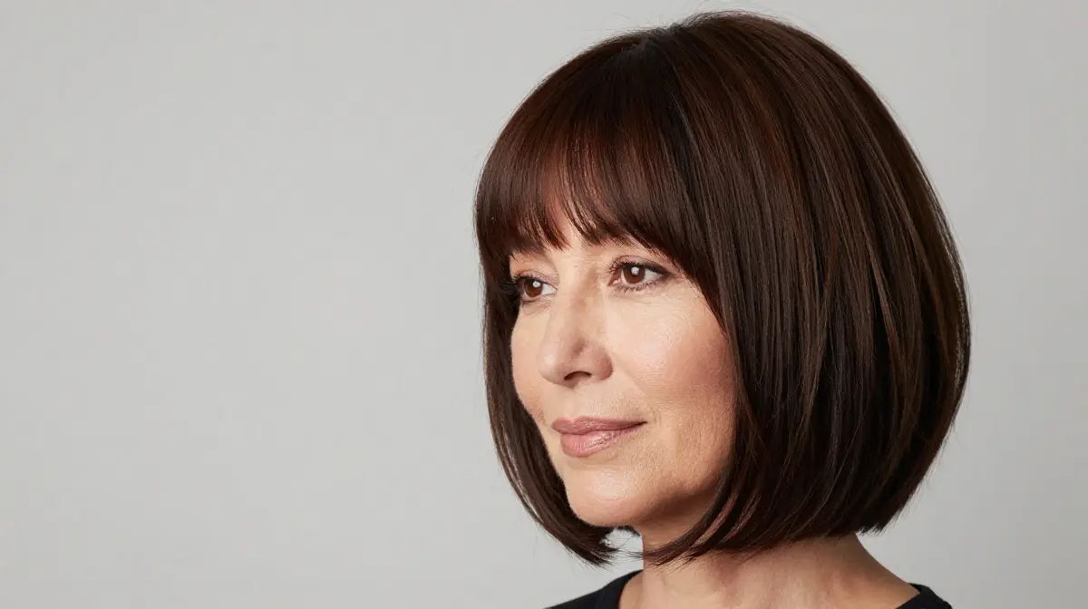 Tousled Layered Bob with Bangs