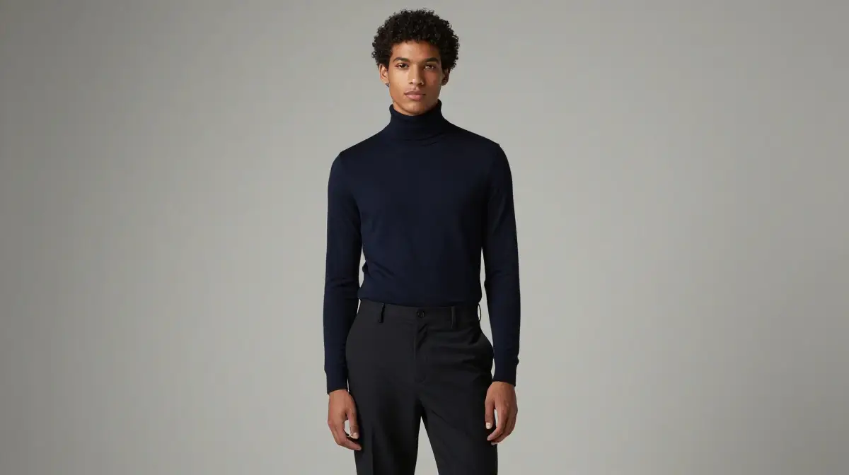 Turtleneck with Straight-Leg Trousers
