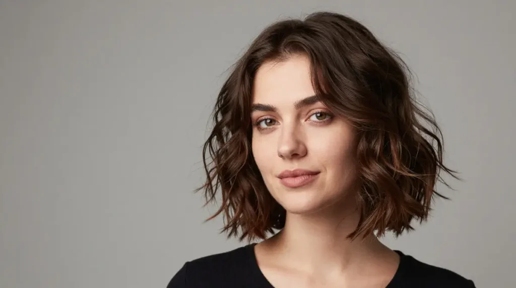 Wavy Bob for Round Face