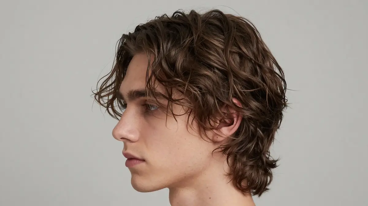 Wavy Side-Swept Style
