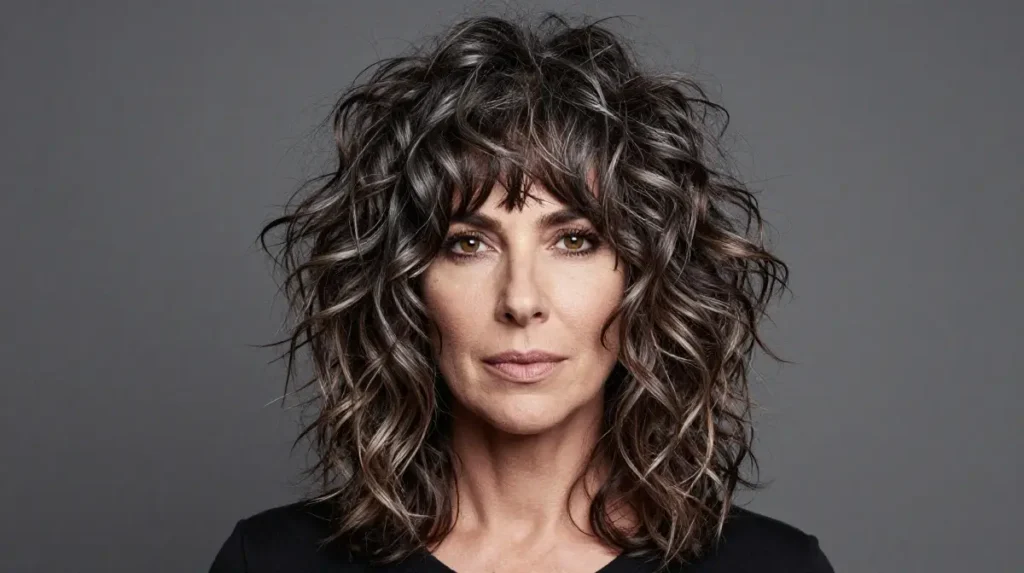 Wavy Wolf Cut for Women Over 40