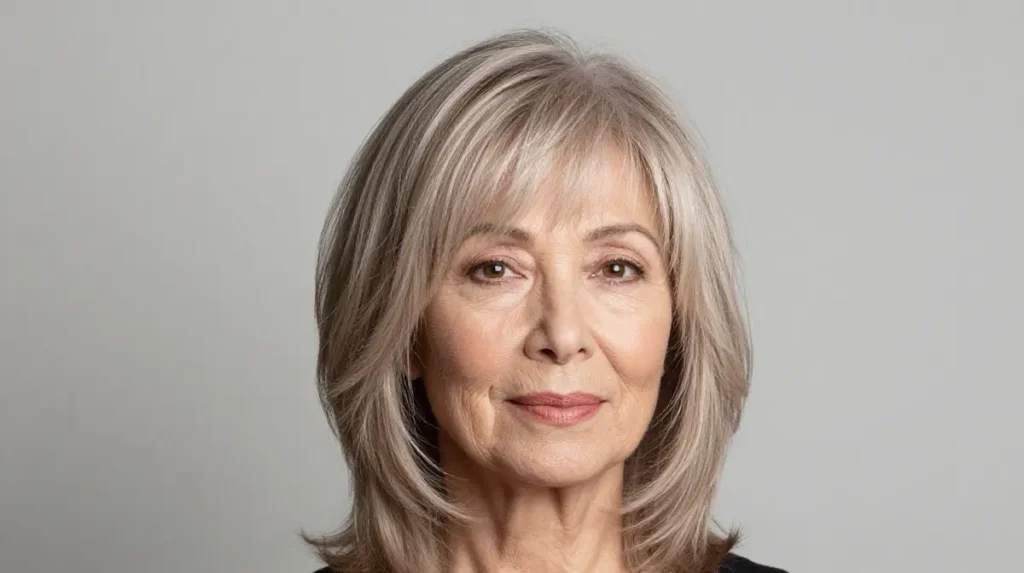 Wispy Bangs for Fine Hair at 60