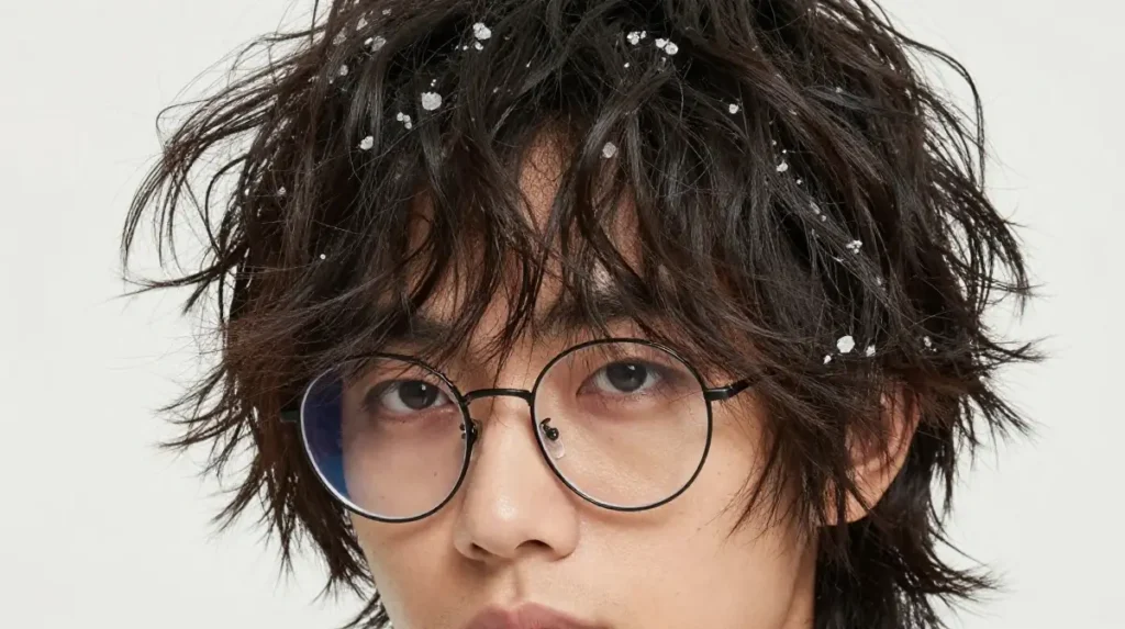 Wolf Cut with Glasses