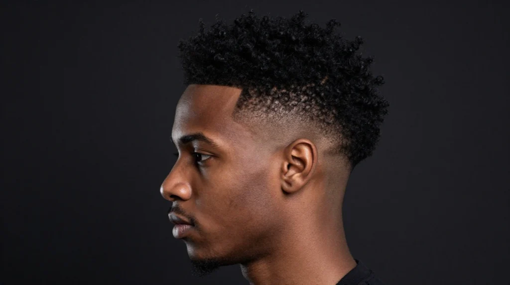 Afro Disconnected Fade