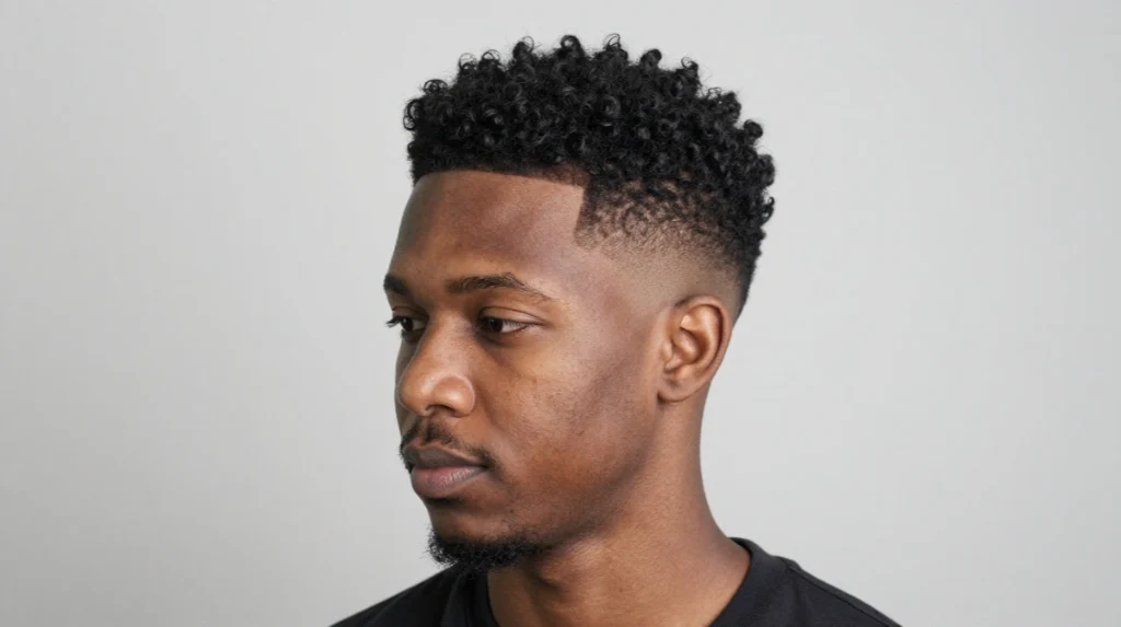 Afro with Waves Fade