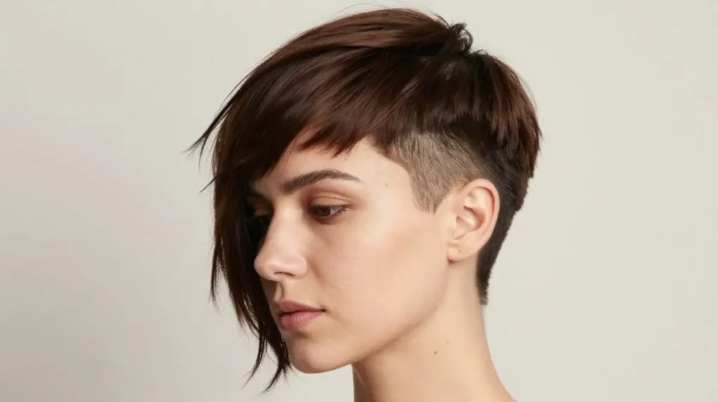 Asymmetrical Pixie Cut Shaved