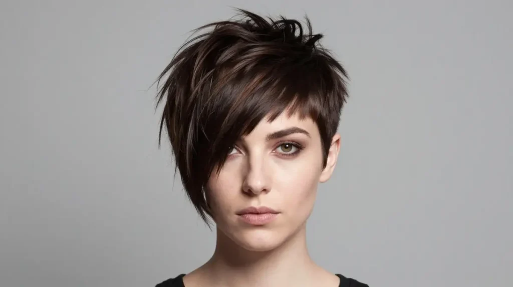 Asymmetrical Pixie Hairstyle