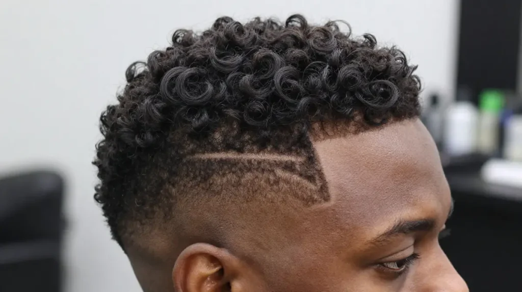 Barber Wave Cut with Design