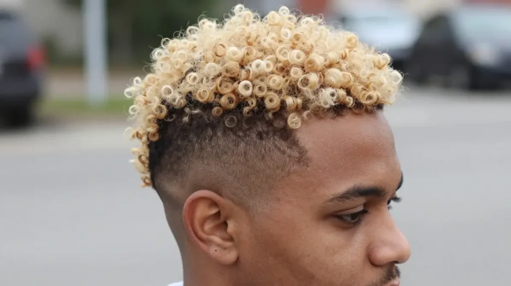 Blonde Curly Fade
