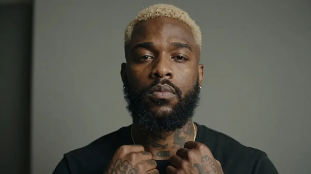 Blonde Hair With Tattoos and Beard