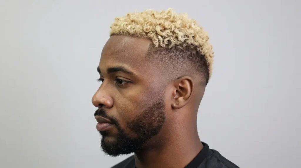 Blonde Hair With a Beard Fade
