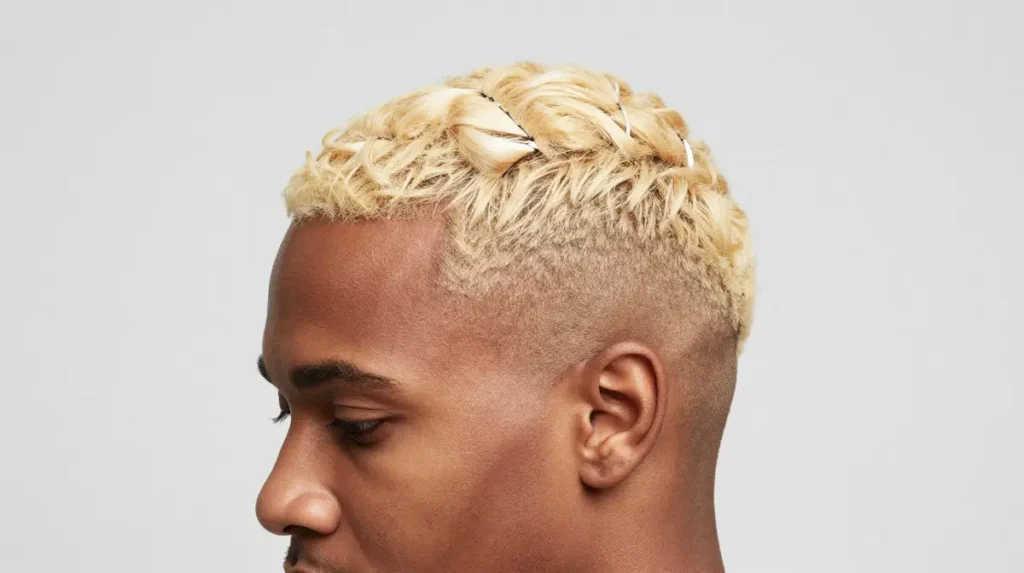 Blonde Hair With a Tape-Up