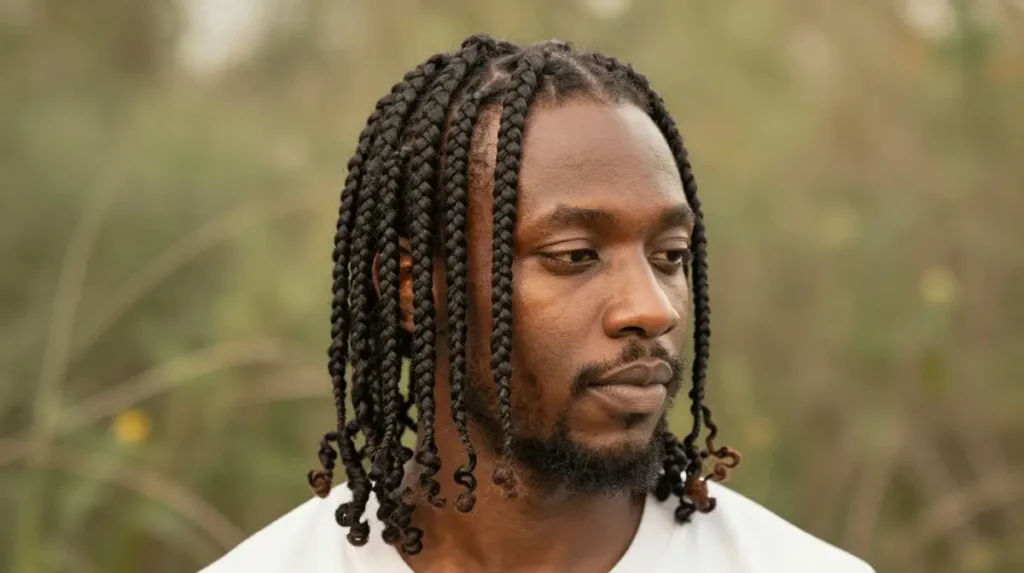 Bohemian Box Braids with Loose Ends