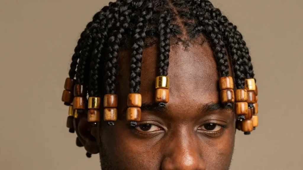 Box Braids with Beads and Accessories