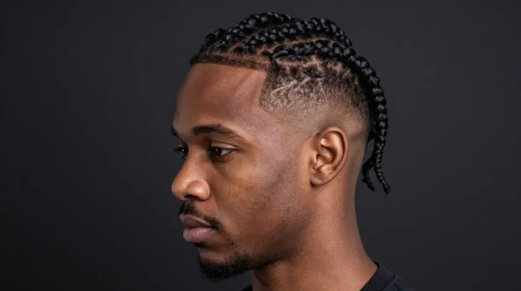 Box Braids with Undercut