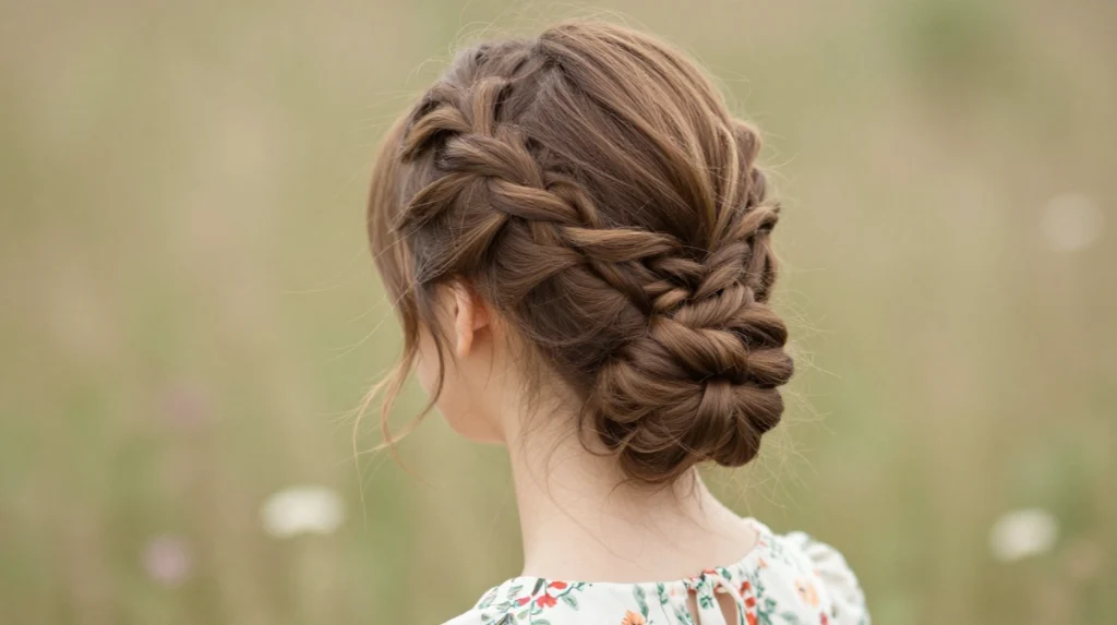 Braided Bun for Fine Hair