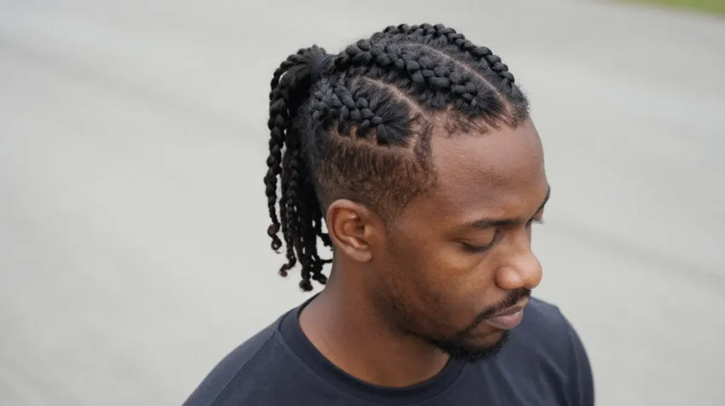 Braided Ponytail Style for Men
