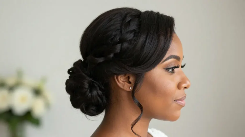 Bridal Updo for Medium Length Hair