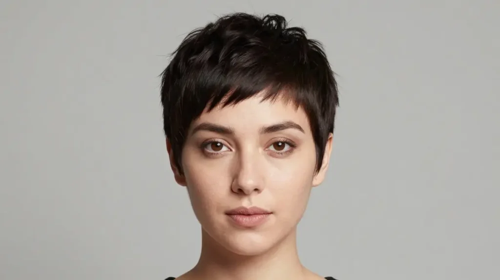 Cropped Pixie For Round Faces
