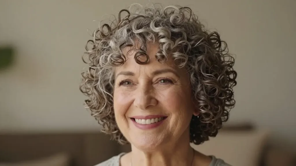 Curly Hair Haircuts for Older Women