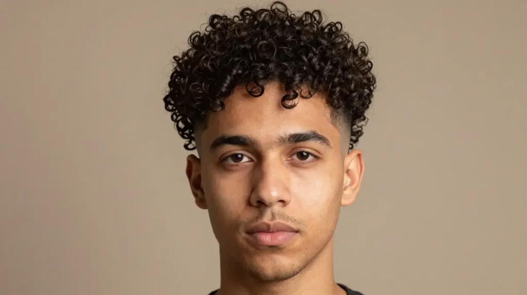 Curly Hair with Shaved Sides