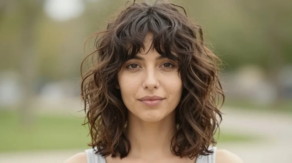 Curly Shag Cut for Natural Texture
